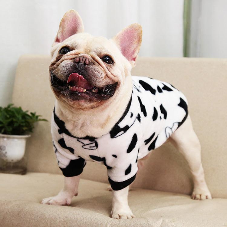 Cozy Canine Coral Fleece Pajama Jacket For Autumn And Winter